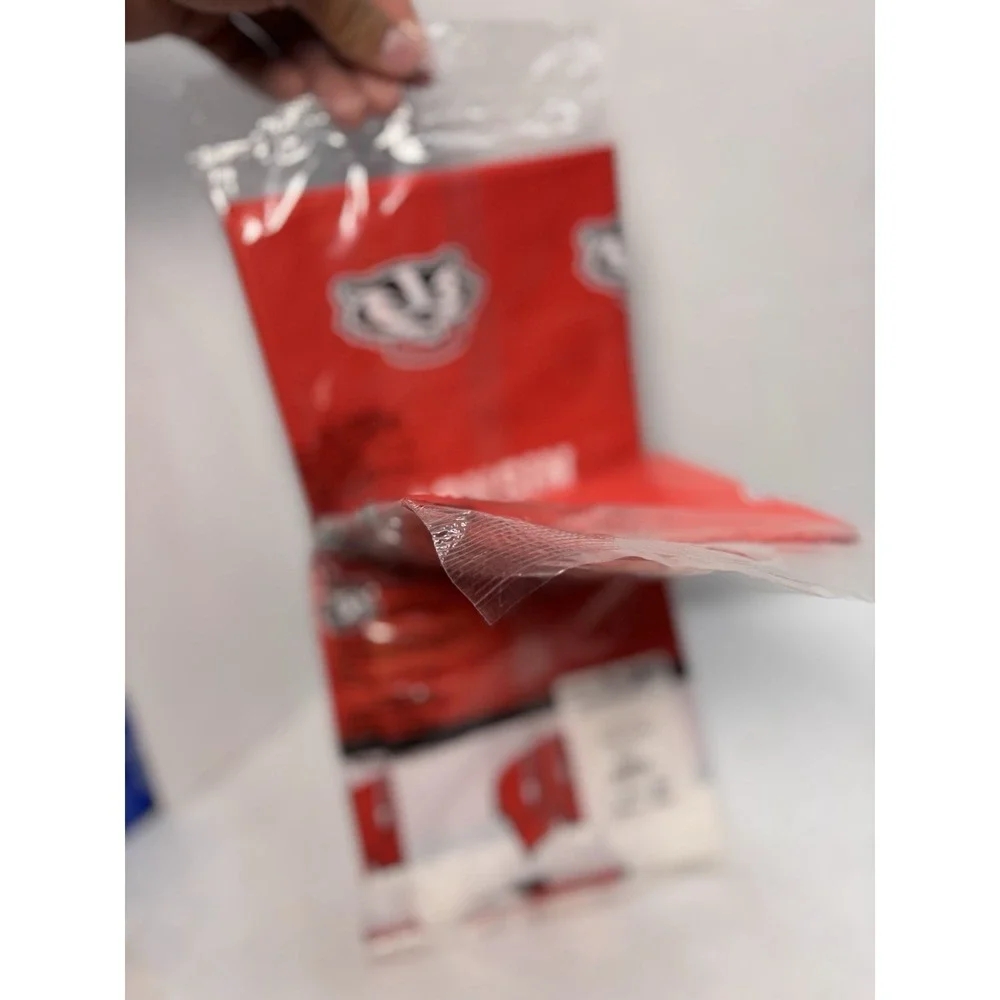 Wisconsin Badgers Table Cover Lot of 2 NCAA W Logo Party Tablecloth 54x108